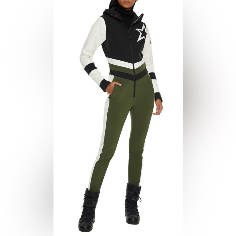 Perfect Moment Vail Ski Suit In Black and Green